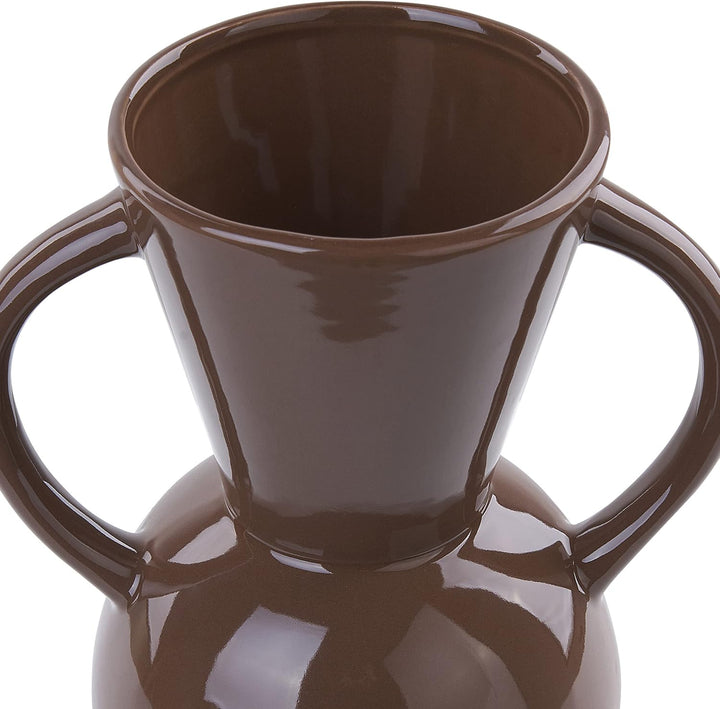 Moderne dekorative Vase Braun minimalistisches Wohnaccessoire Orestiada