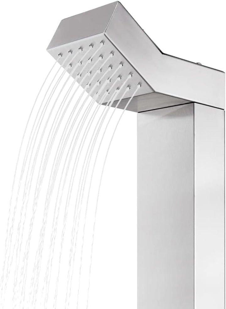 vidaXL Gartendusche mit Brauner Bodenplatte Aussendusche Pooldusche Campingdusche Camping Pool Ausse