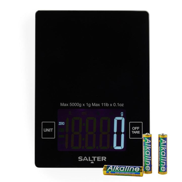 Salter Küchenwaage mit hoher Kapazität – 10 kg Kapazität, grosse Digitalanzeige, Funktion Zero, miss
