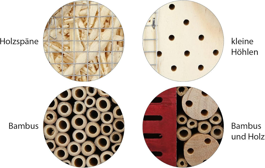 CULT at home Insektenhaus – Nistkasten für Nützlinge – Höhe 26 cm – Bienenhotel Schmetterlingshaus I