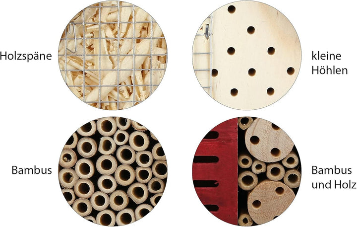 CULT at home Insektenhaus – Nistkasten für Nützlinge – Höhe 26 cm – Bienenhotel Schmetterlingshaus I