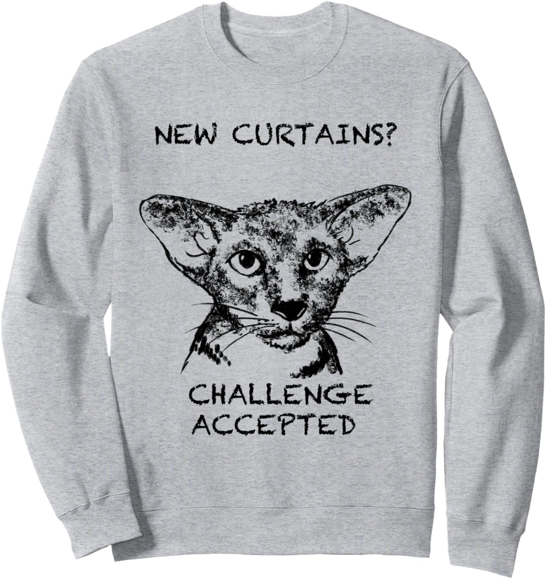 Kurzhaar Lustige Katze Zitat Hand gezeichnete Kunst Sweatshirt