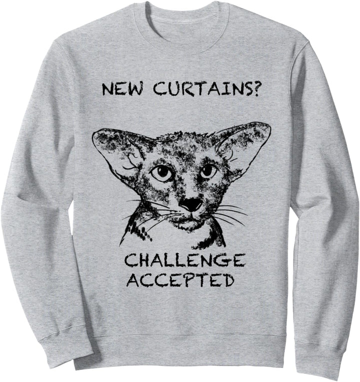 Kurzhaar Lustige Katze Zitat Hand gezeichnete Kunst Sweatshirt