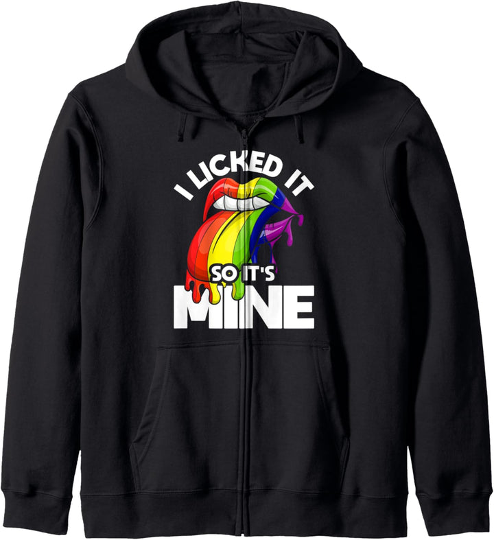 Regenbogen Zunge Gay Pride Lesbe Queer Geschenk LGBT Kapuzenjacke