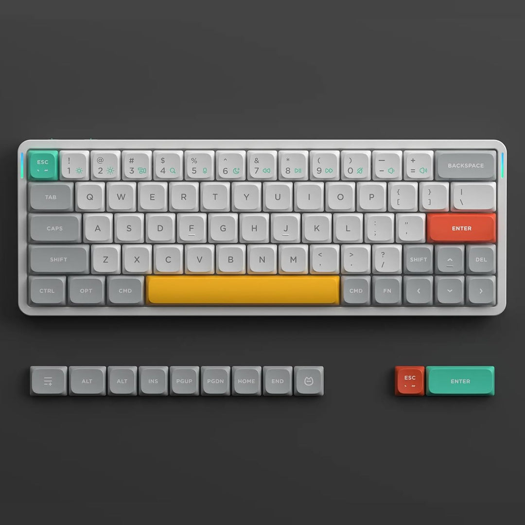nuphy Air60 v2 Mechanische Tastatur QMK/VIA, 60% Low Profile Kabellose Tastatur, Bluetooth 5.1, 2.4G