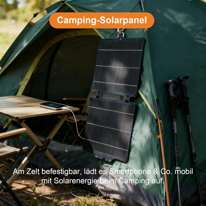 Tragbares klappbares Solarpanel 10W 5V, USB Typ-C Ausgangs-Solarladegerät für Outdoor Camping Wander