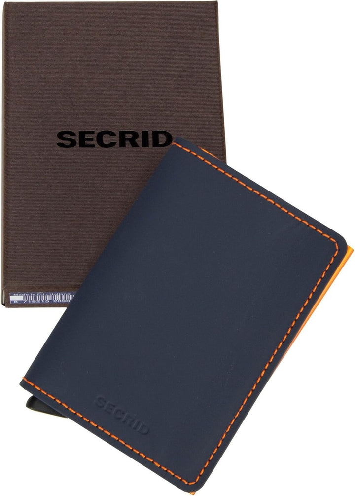 Secrid Slimwallet Nightblue & Orange Einheitsgrösse Unisex Erwachsene, Nachtblau & Orange, Talla úni