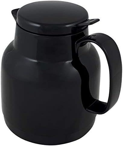 Helios Mondo Push Kunststoff-Isolierkanne Drehverschluss mit Drucktaste 1,0 l schwarz Schwarz 1,0 Li