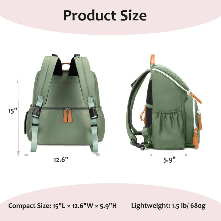 Large Capacity Diaper Bag Backpack with Storller Clips, Water-Resistant Travel Backpack with Anti-Th