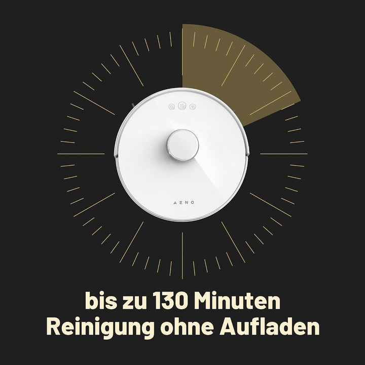 AENO Saugroboter RC2S Wischfunktion/Laser-Navi/150qm weiss Retail, Weiss