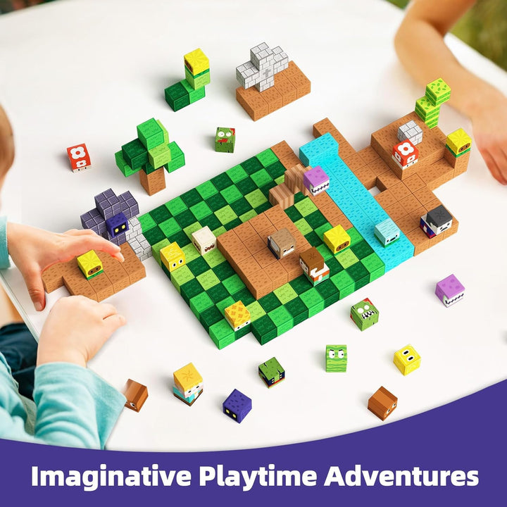 GobiDex Magnetische Bausteine 100 Stück - Zomblock Magnetbausteine für Kinder, Magnetblöcke Spielzeu