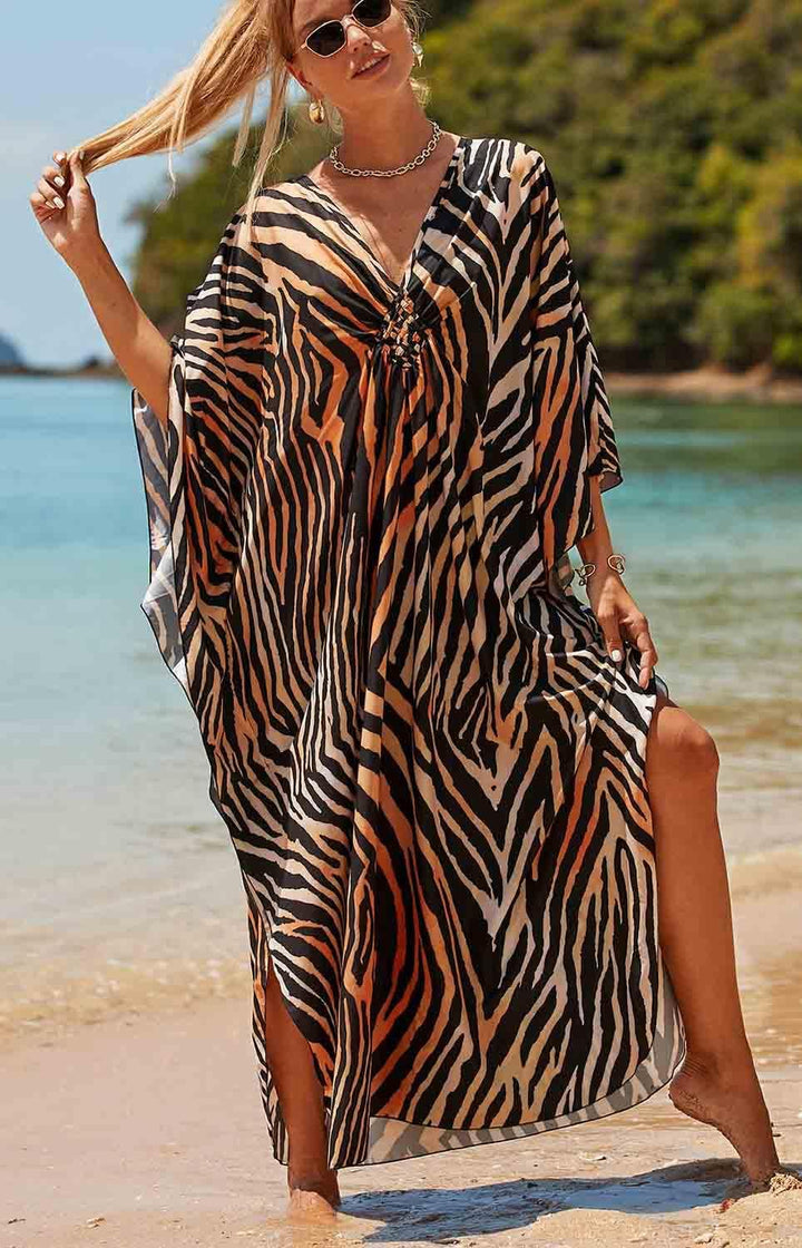 Orshoy Damen Strandkleid Maxi Kaftan Lang Bikini Cover Up Sommekleid Maxi Kleid Freizeitkleid Nachtw
