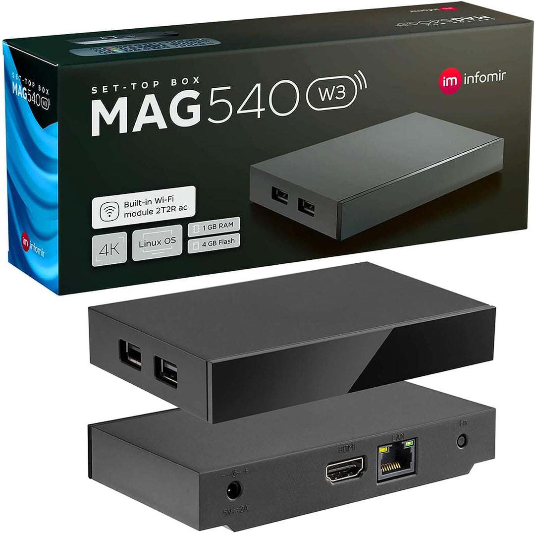 MAG 540w3 Original Infomir & hb-digital 4K Set Top Box Multimedia Player Internet TV Receiver UHD 60