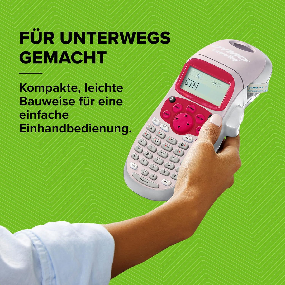 DYMO LetraTag LT-100H Beschriftungsgerät Handgerät | Tragbares Etikettiergerät mit ABC Tastatur | bl