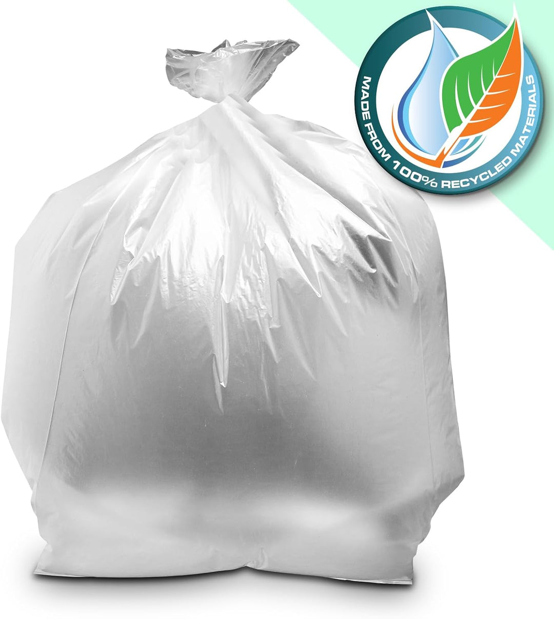 RE-GEN 1 Rolle | 100 Beutel | 45 l, 10 kg laden, transparente, robuste Müllbeutel, Müllsäcke, für de