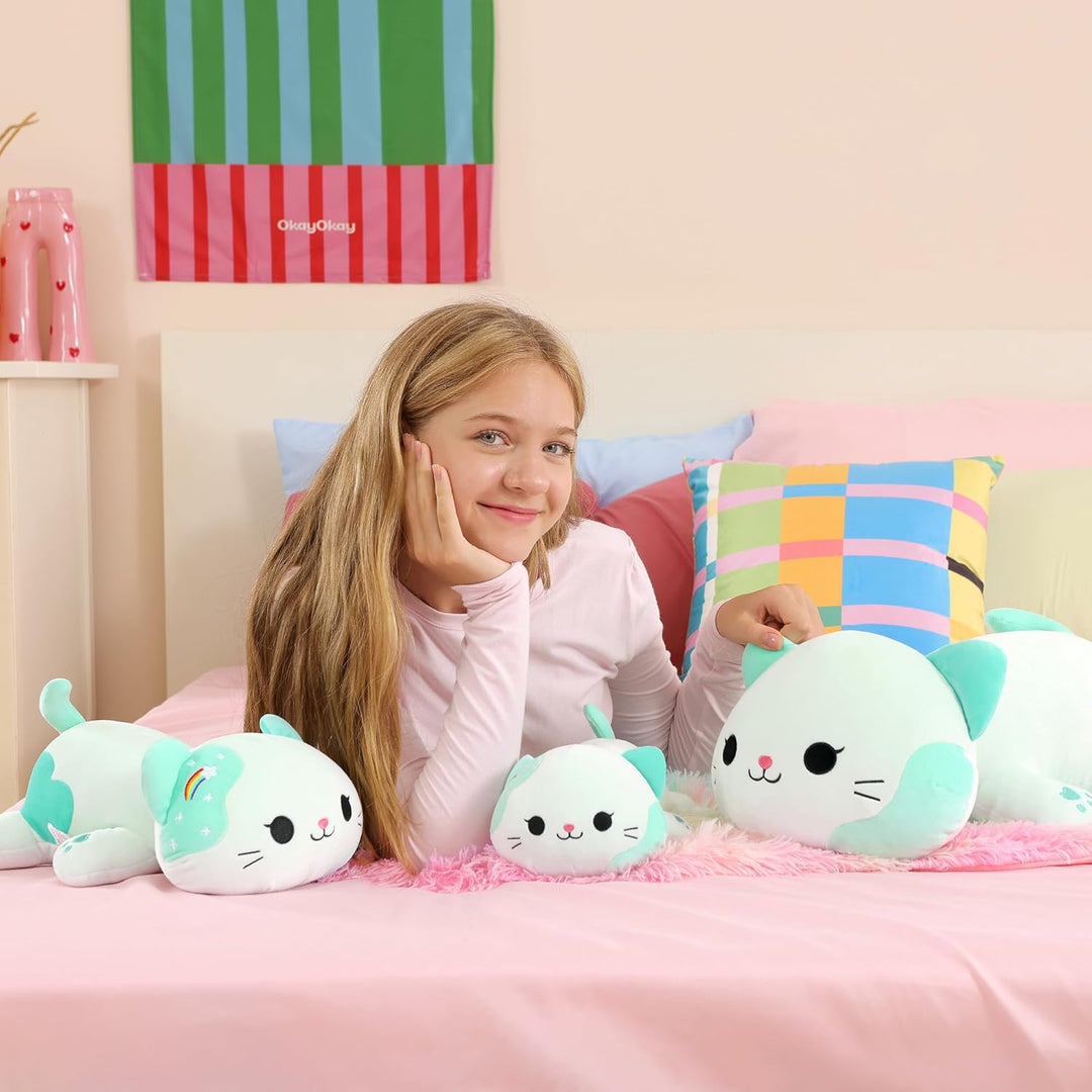 shownicer Plüschtier Katze Kuscheltier Stofftier Kawaii Katze Plüsch Kissen Spielzeug Kätzchen Plüsc