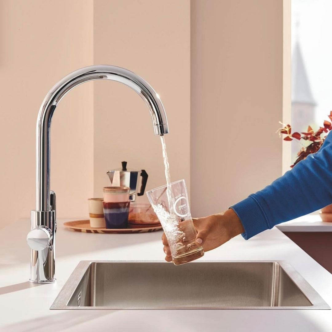 GROHE Blue Pure Start Curve - Einhand- Spültischarmatur Starter Set mit Filterfunktion (C-Auslauf, i