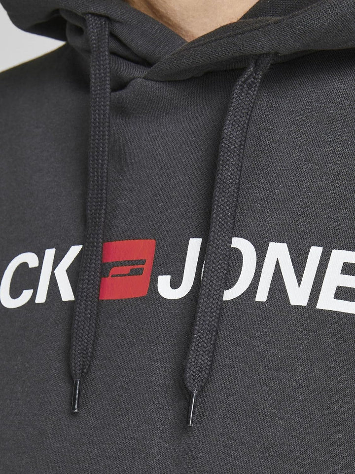 JACK &amp; JONES Male Kapuzenpullover Logo Kapuzenpullover M Asphalt, M Asphalt