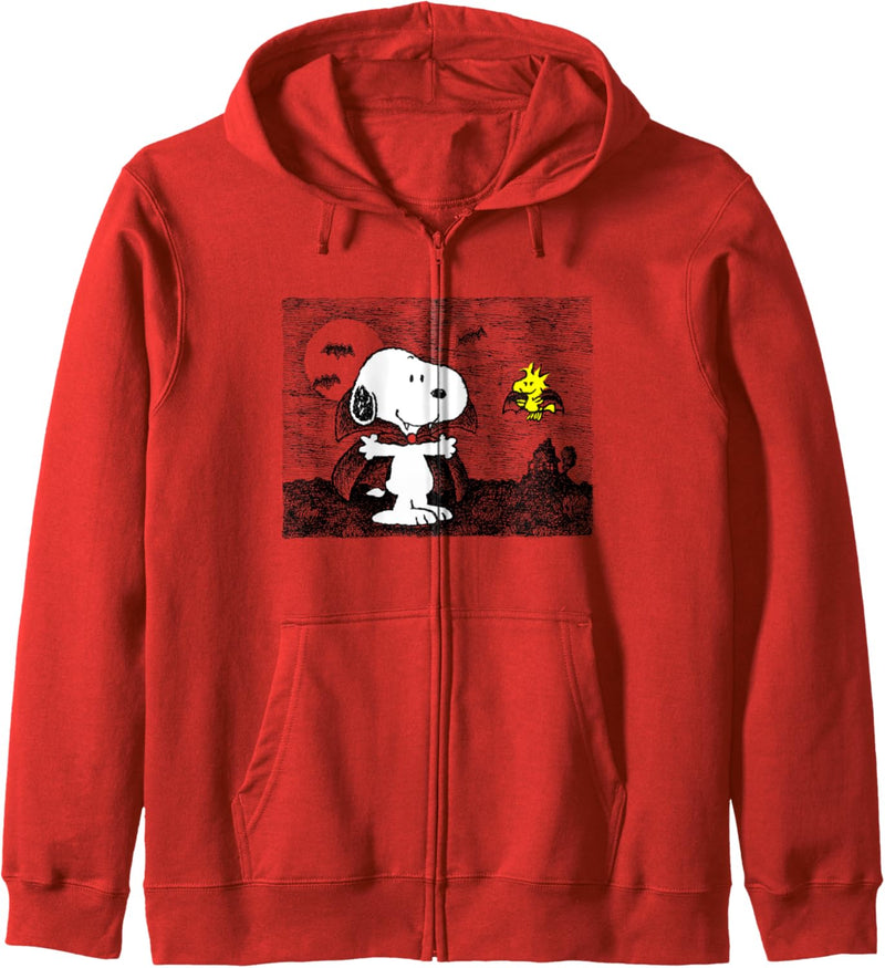 Peanuts Snoopy and Woodstock Halloween Mitternachtsflug Kapuzenjacke