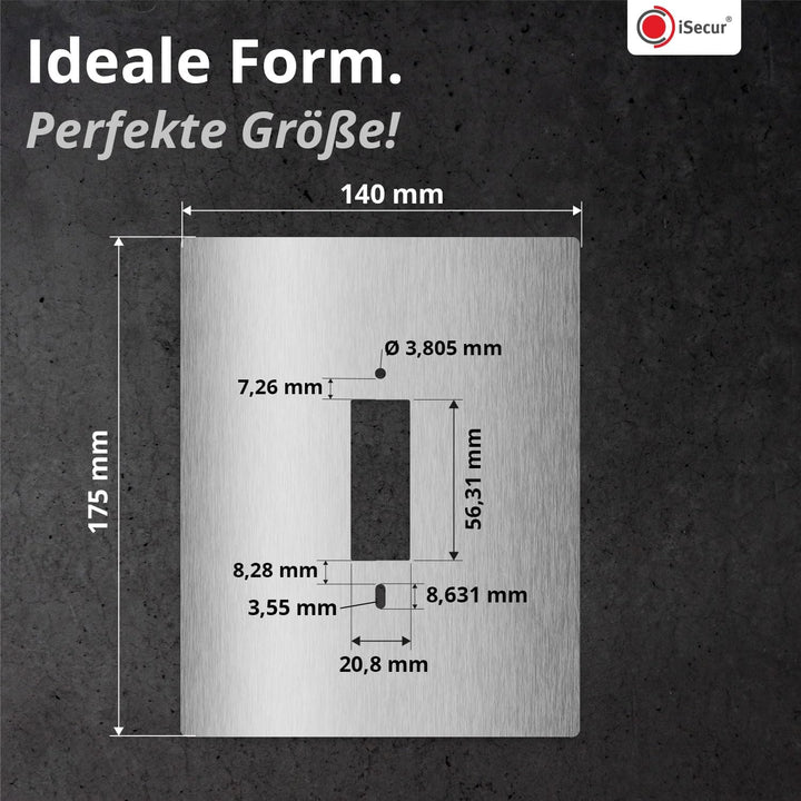 iSecur Blende passend für Ring Videotürklingel aus Edelstahl I Wired Doorbell Pro 3. Gen (2025) I Kl