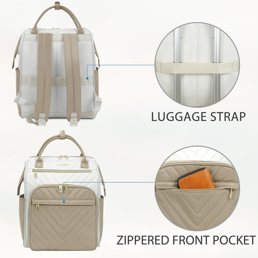 VANKEAN Laptop-Rucksack für Damen – Herren, Computer-Arbeitstasche, grosse Kapazität, wasserdicht, 3