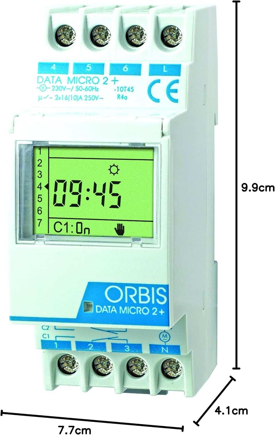 ORBIS Zeitschalttechnik DATA MICRO-2 + 230V Hutschienen-Zeitschaltuhr digital 250 V/AC