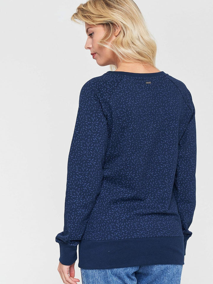 mazine Damen Moon Sweater - Navy/Printed - XL