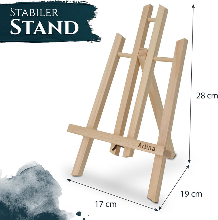 Artina Manchester 2er Set Tischstaffelei klein aus Holz 28cm Mini Präsentationsstaffelei Display-Sta