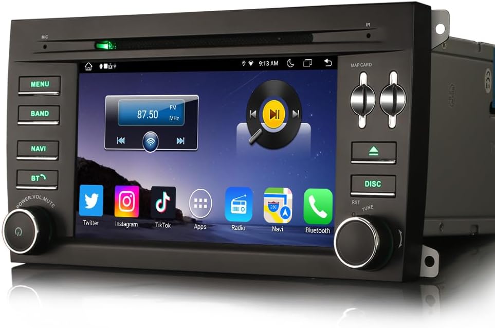 7 Zoll Acht-Kern 4GB+64GB Android 14 Autoradio Für Porsche Cayenne mit GPS Navigation Unterstützt Wi