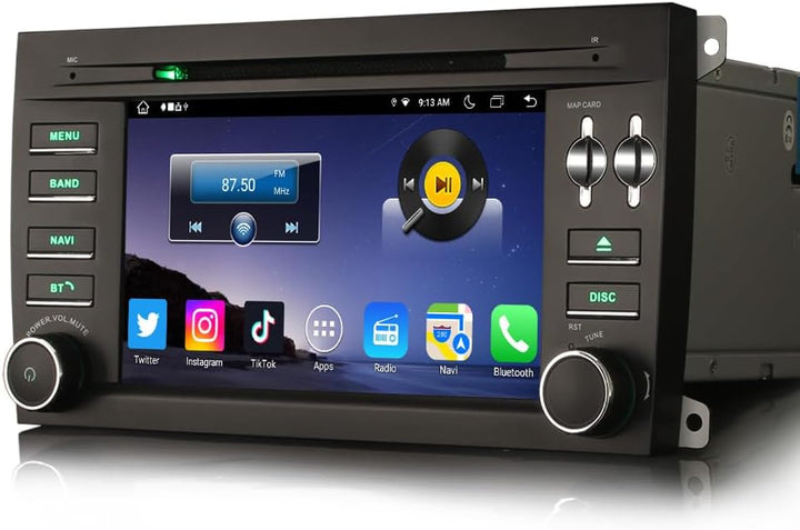 7 Zoll Acht-Kern 4GB+64GB Android 14 Autoradio Für Porsche Cayenne mit GPS Navigation Unterstützt Wi