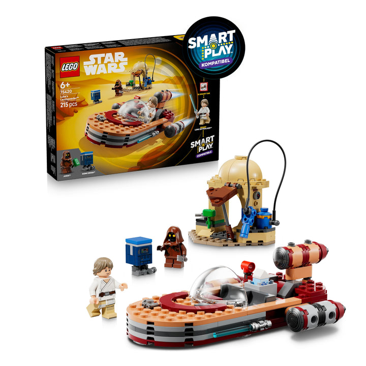 LEGO Star Wars 75420 SMART Play: Lukes Landspeeder - Kompatibles Interaktives Spielzeug inkl. SMART