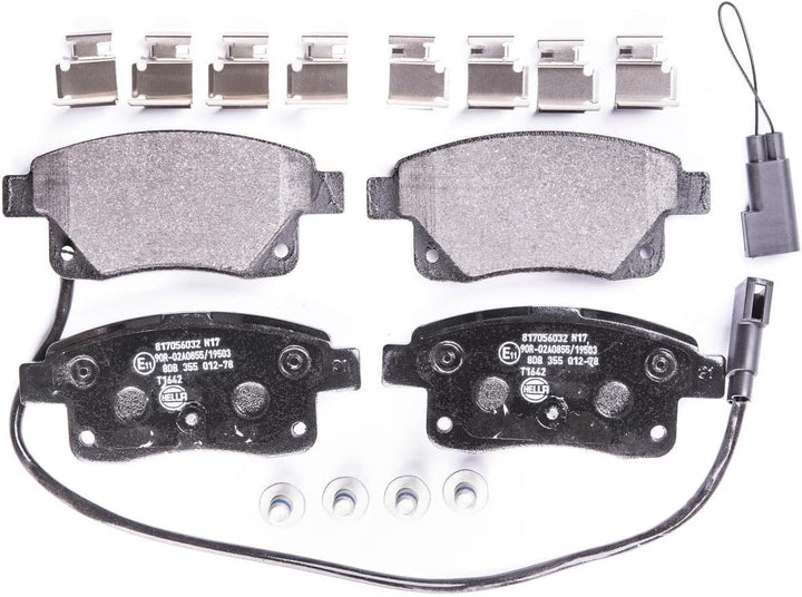 HELLA PAGID 8DB 355 012-781 Bremsbelagsatz - T1642 - Dicke/Stärke: 17.3mm - Bremssystem: Bosch - ink