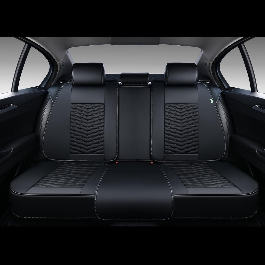 FLORICH Florcih Autositzbezüge, Premium Leder-Vorder und Rücksitzbezüge, 5 Stück, universelles Auto-