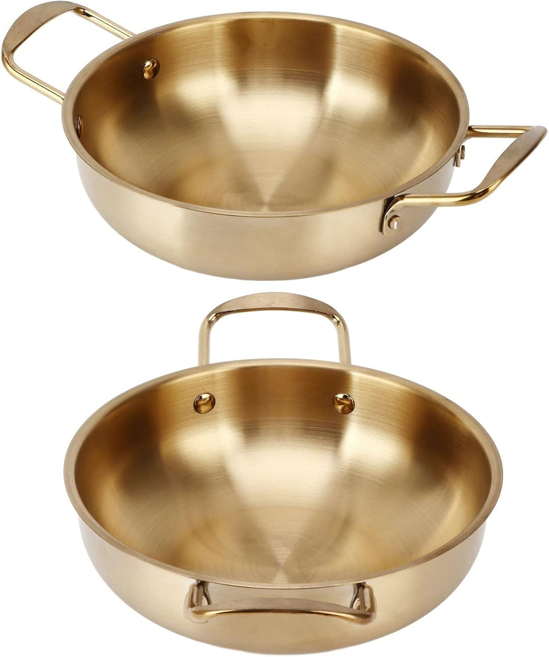 Hochwertiger Goldener Koreanischer Ramen-Topf, Leichter und Tragbarer Nudel-Kochtopf aus Edelstahl,