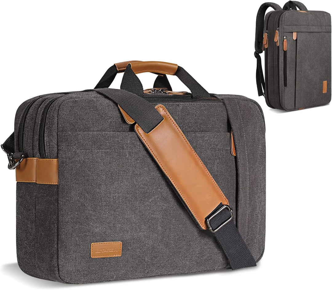 ESTARER umwandelbar Rucksack Laptoptasche Umhängetasche Messenger Bag 17/17,3 Zoll Multifunktions Ta