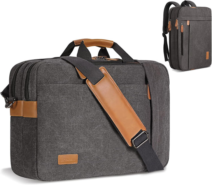 ESTARER umwandelbar Rucksack Laptoptasche Umhängetasche Messenger Bag 17/17,3 Zoll Multifunktions Ta
