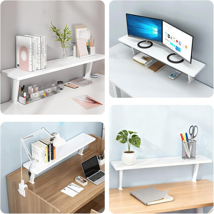 QSTGX Klemmbares Schreibtisch Organizer Regal, Schreibtischregal Adjustable Desk Shelf Clamp Tischve
