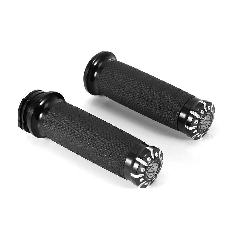 for Davidson Fxdb Street Bob-Lenker Handgriffe, 1" Motorrad Lenker Handgriffe Für Softail Cruiser Ch