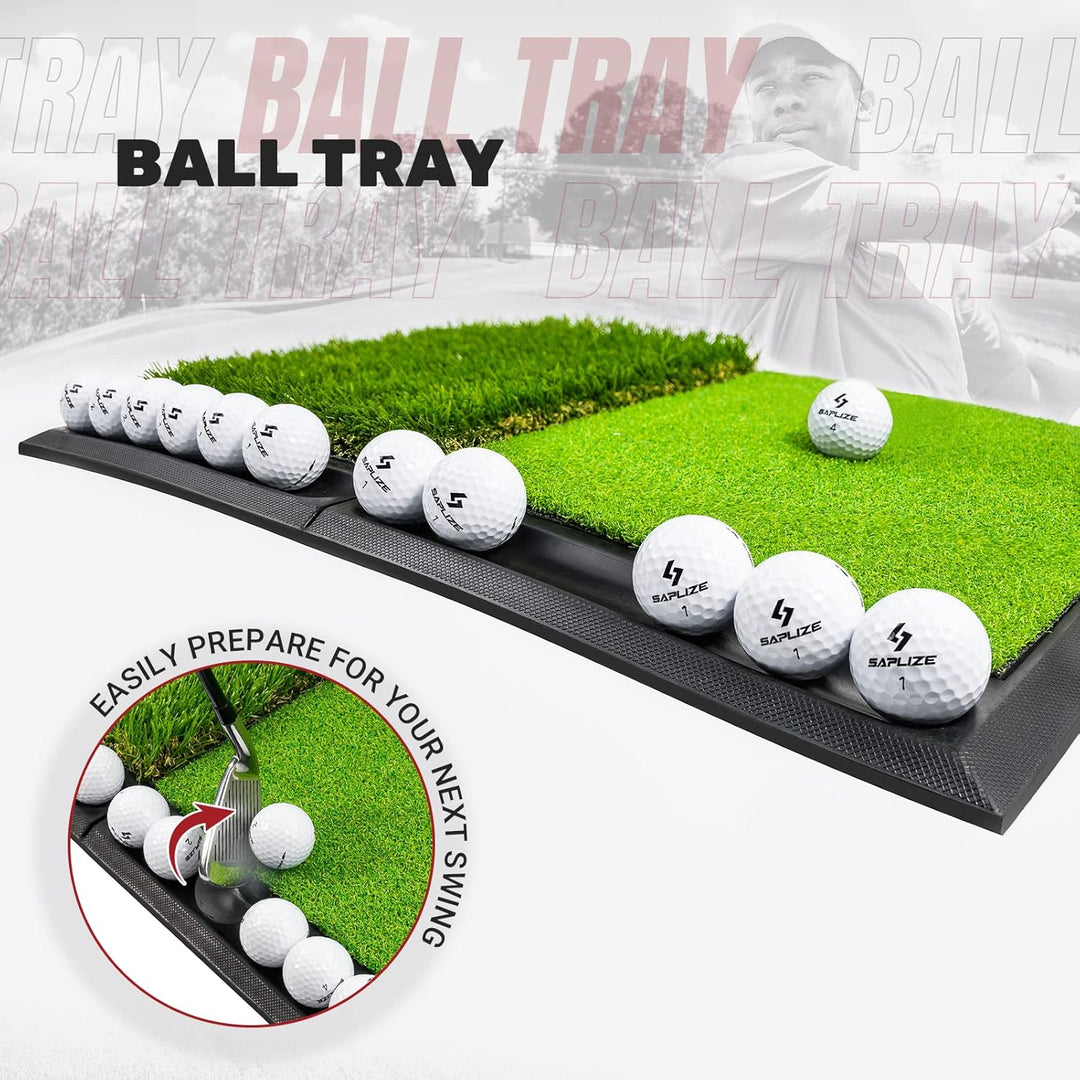 SAPLIZE Grosse Faltbare Golf-Schlagmatte, Enge Lie, Rough und Fairway für Driving, Chipping und Putt