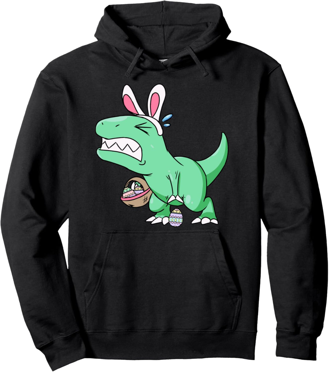 Ostern Dinosaurier T-Rex Eiersuche ist auf lustigen Pullover Hoodie