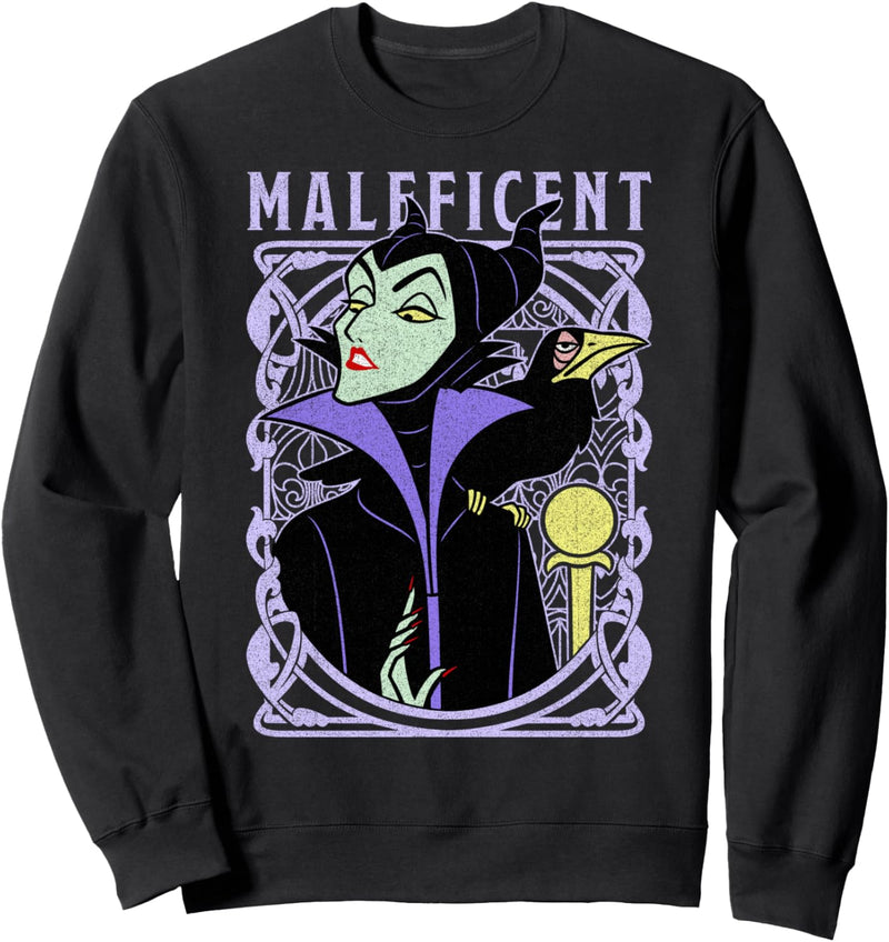 Disney Sleeping Beauty Maleficent Old School Poster Sweatshirt