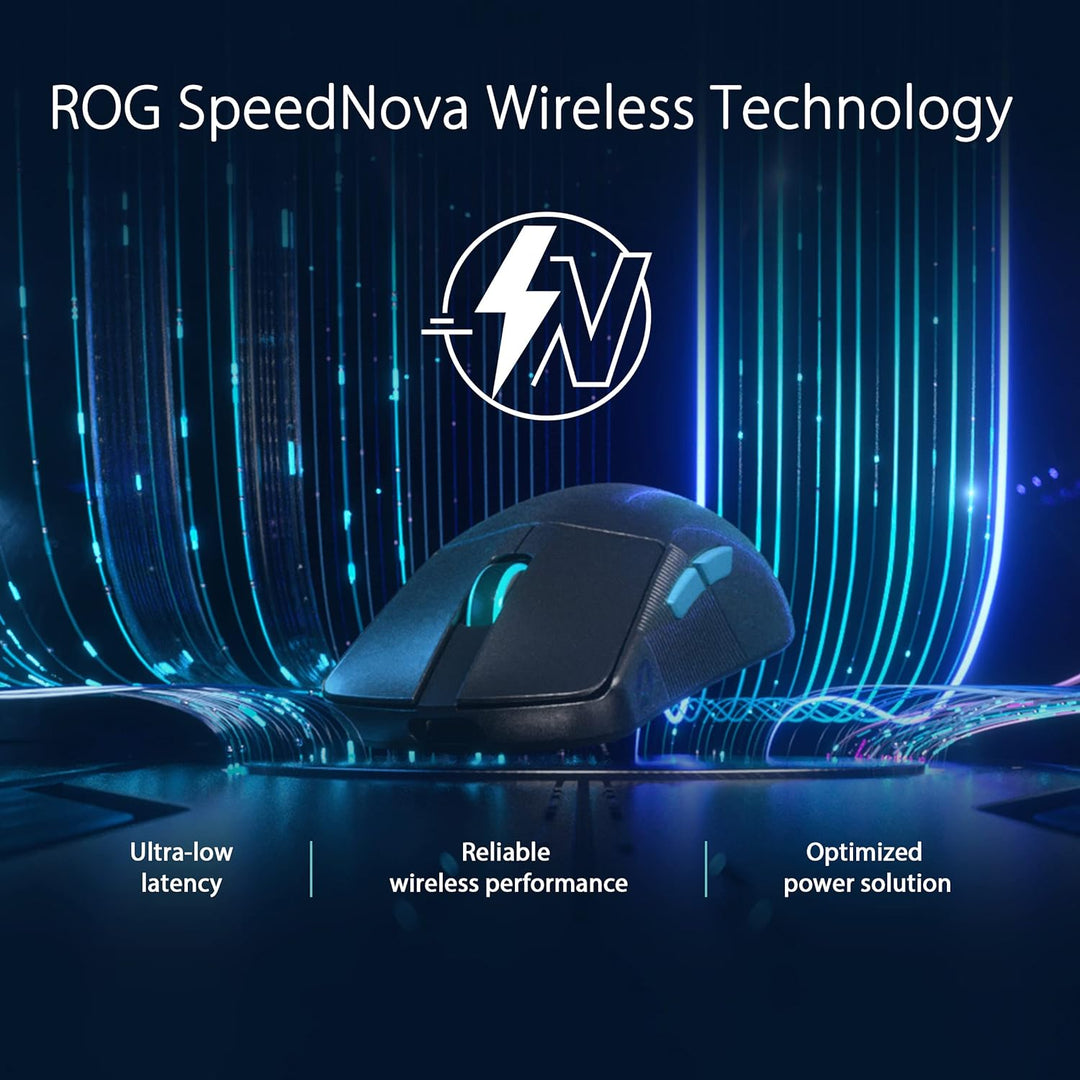 ASUS ROG Harpe Ace Aim Lab Edition RGB Gaming Maus (wireless, 2,4 GHz RF, Bluetooth, USB, optischer