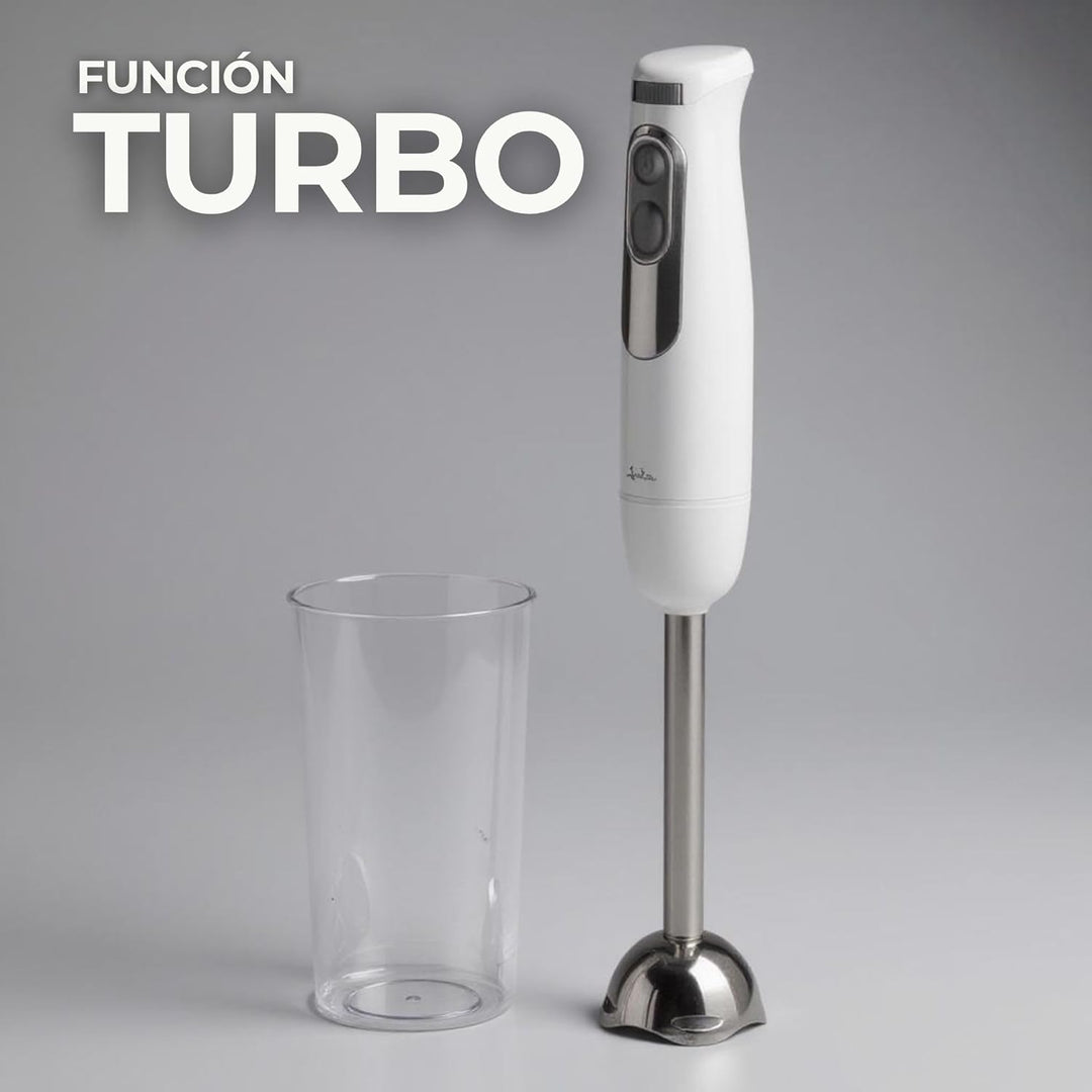 JATA JEBT1818 Stabmixer, 700 W, einstellbare Geschwindigkeit, Turbo-Funktion cpm, 14.500 U/min, Dopp