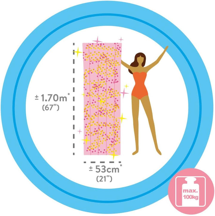 Intex Glitter Luftmatratze rosa 170 cm, Einheitsgrösse rose