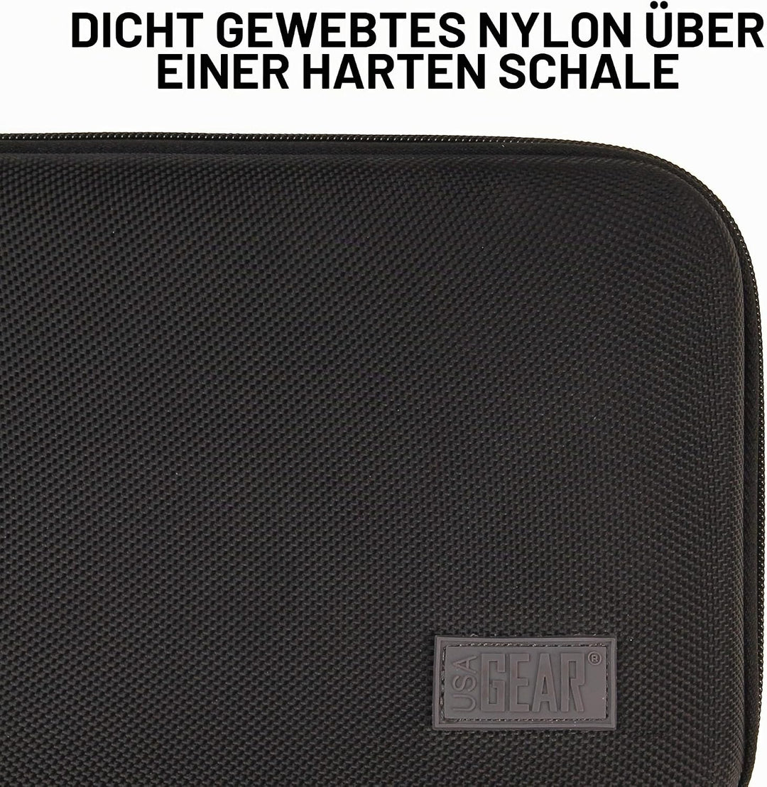 USA Gear Hartschalen-Dartkoffer - Darthalter für 8 Pfeile und Zubehör, Spitzen, Schäfte und Flüge -