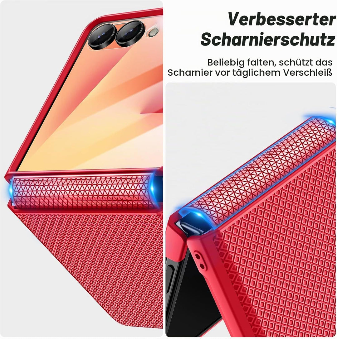 Doeshine für Samsung Galaxy Z Flip 7 Hülle [Not für Flip 7FE] mit Scharnierschutz &amp; Displayschutzfol