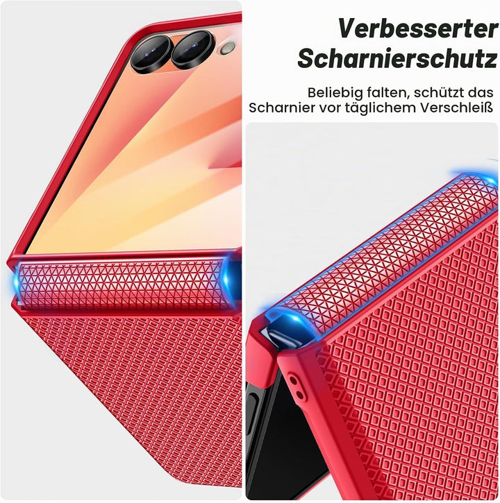 Doeshine für Samsung Galaxy Z Flip 7 Hülle [Not für Flip 7FE] mit Scharnierschutz &amp; Displayschutzfol