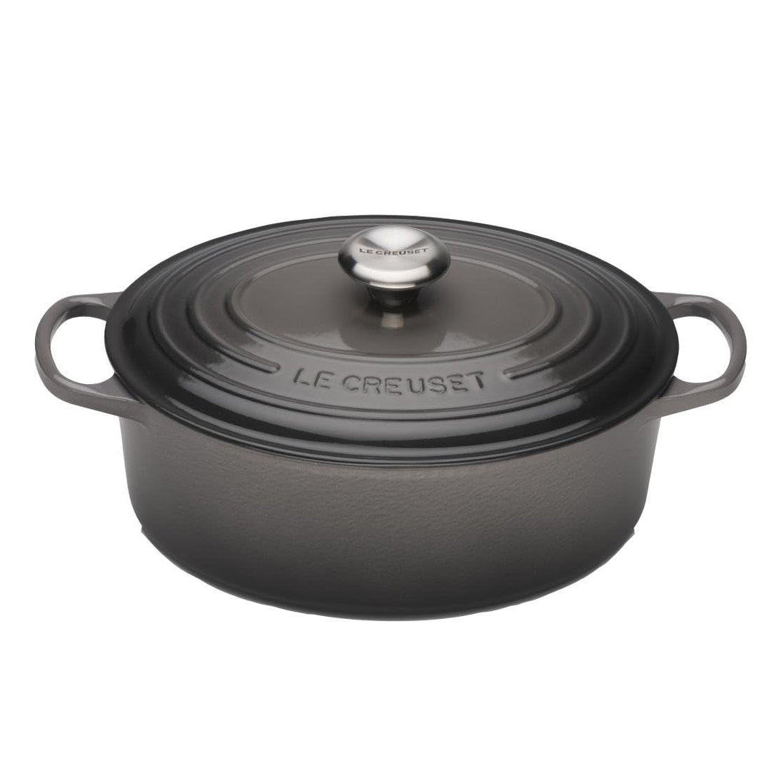 Le Creuset Signature Gusseisen-Bräter mit Deckel, Ø 27 cm, Oval, Für alle Herdarten und Induktion ge
