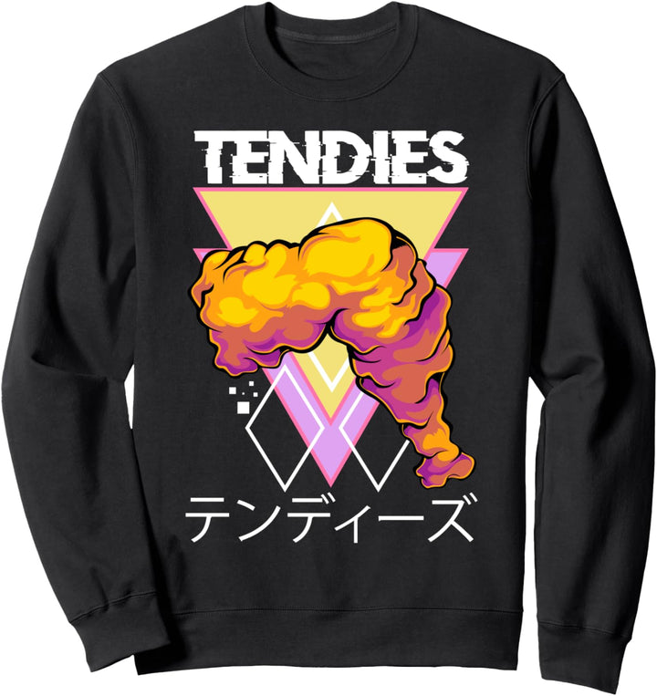 Vaporwave Aesthetic Tendies Huhn Japanische Kanji Chicken Sweatshirt