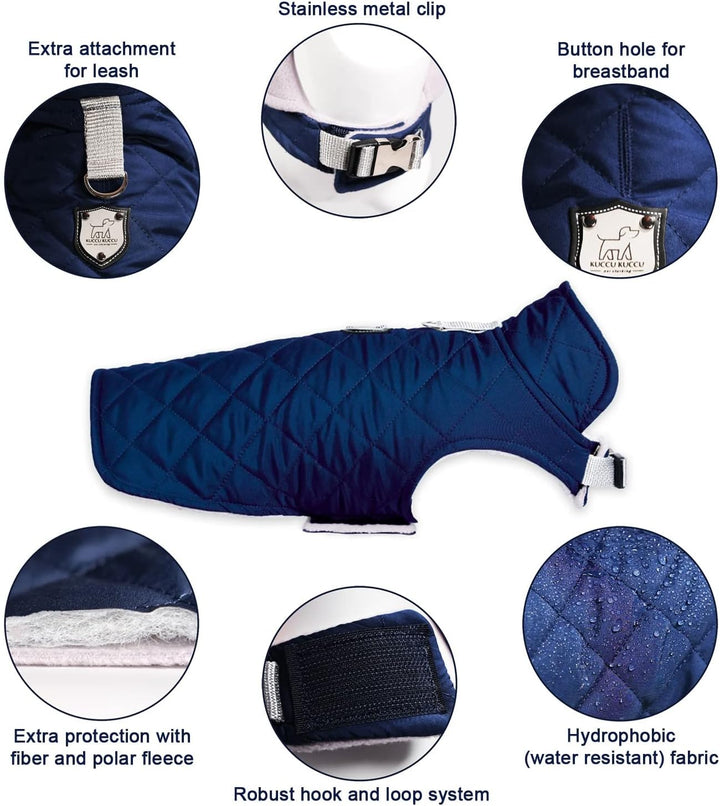 Hundemantel, Wind- und Wasserabweisend, Halsschutz, Sportbekleidung für S-M-L-XL-XXL grosse Hunde. (
